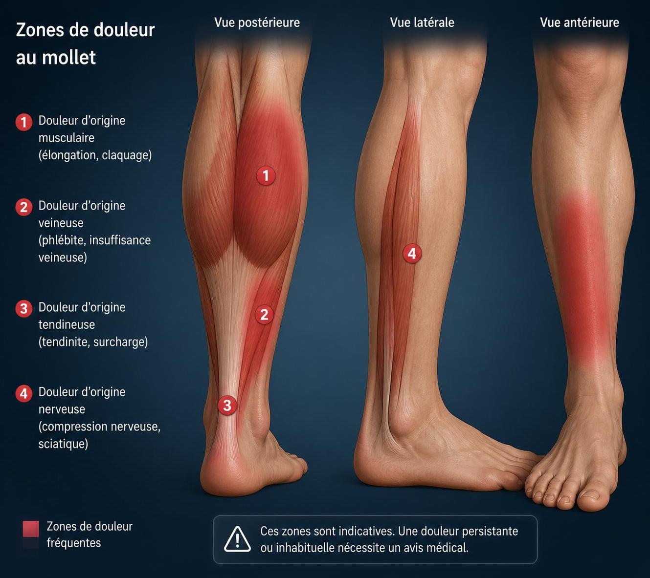 découvrez les causes possibles de la douleur au mollet au repos et les solutions pour soulager cette gêne persistante. comprenez les symptômes et quand consulter un professionnel.