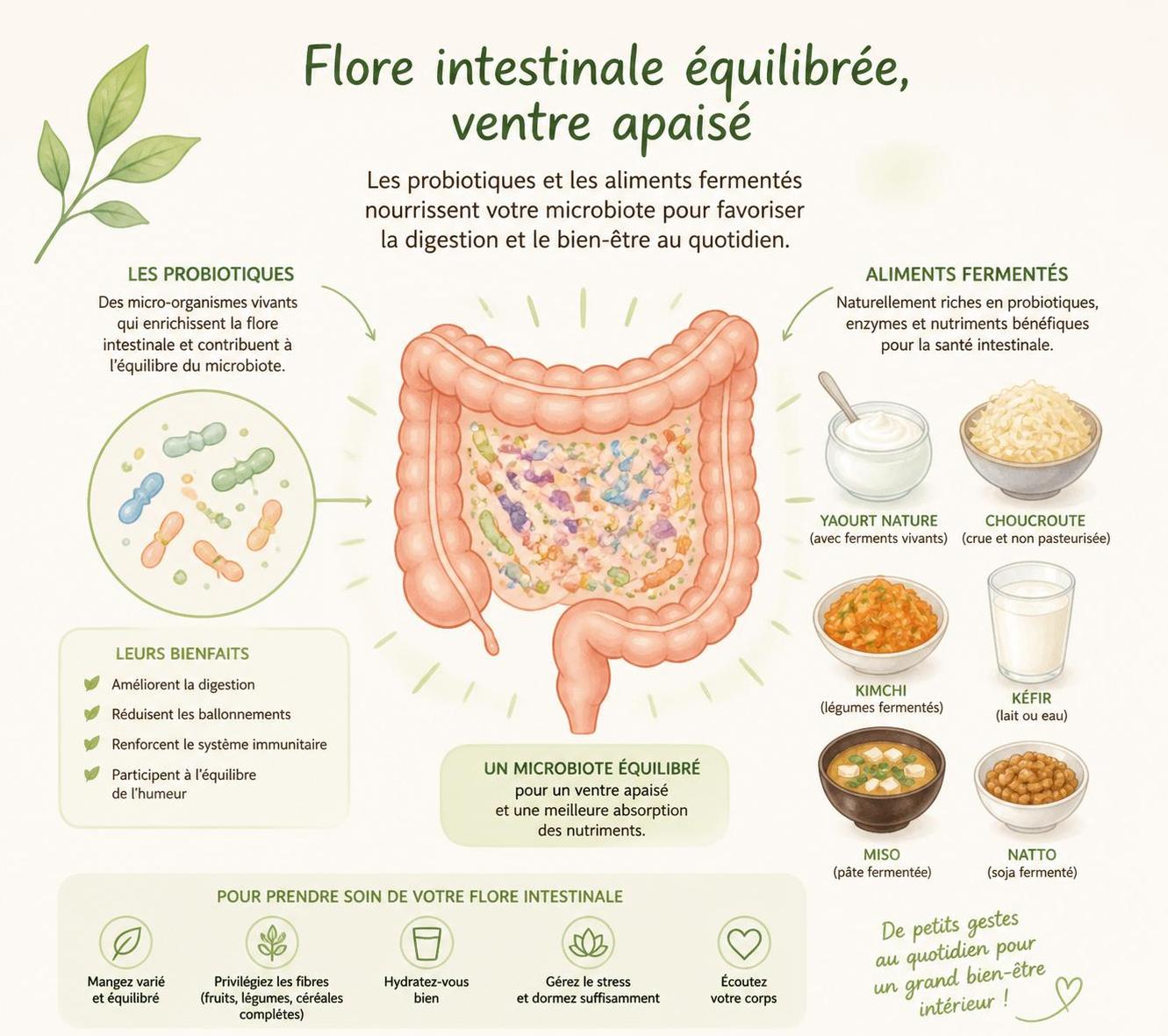 découvrez quels probiotiques et aliments privilégier pour réduire les ballonnements et apaiser votre ventre au quotidien.