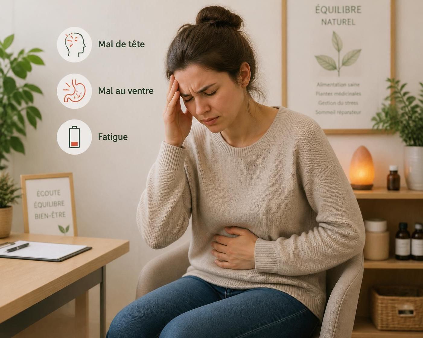 découvrez les causes potentielles lorsque vous ressentez simultanément mal au ventre, maux de tête et fatigue, et apprenez quand consulter un professionnel de santé.