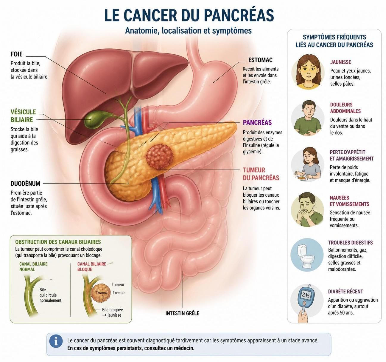 découvrez les signes et symptômes du cancer du pancréas à ne pas ignorer pour une détection précoce et une prise en charge rapide.