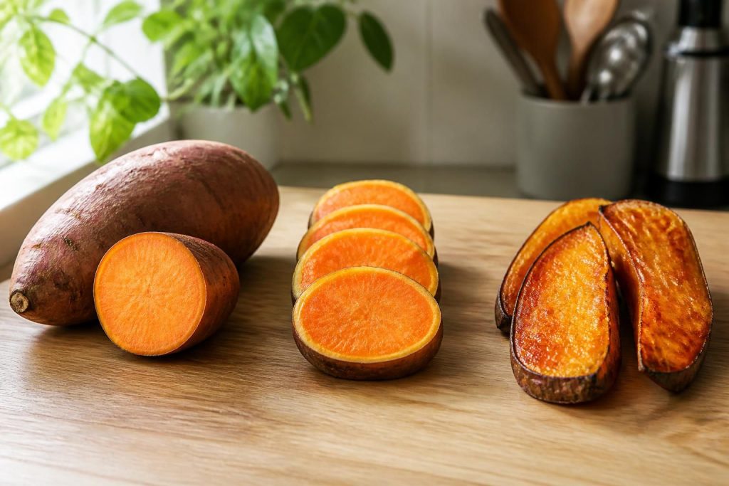 découvrez les calories de la patate douce selon sa préparation : crue, cuite à l'eau ou au four, et apprenez quelle est sa valeur énergétique pour mieux gérer votre alimentation.