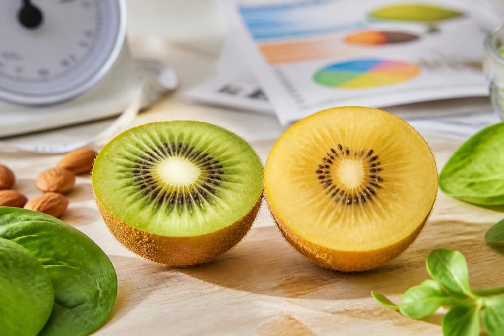 découvrez la différence de calories entre le kiwi vert et le kiwi jaune et comment choisir le meilleur pour votre alimentation équilibrée.