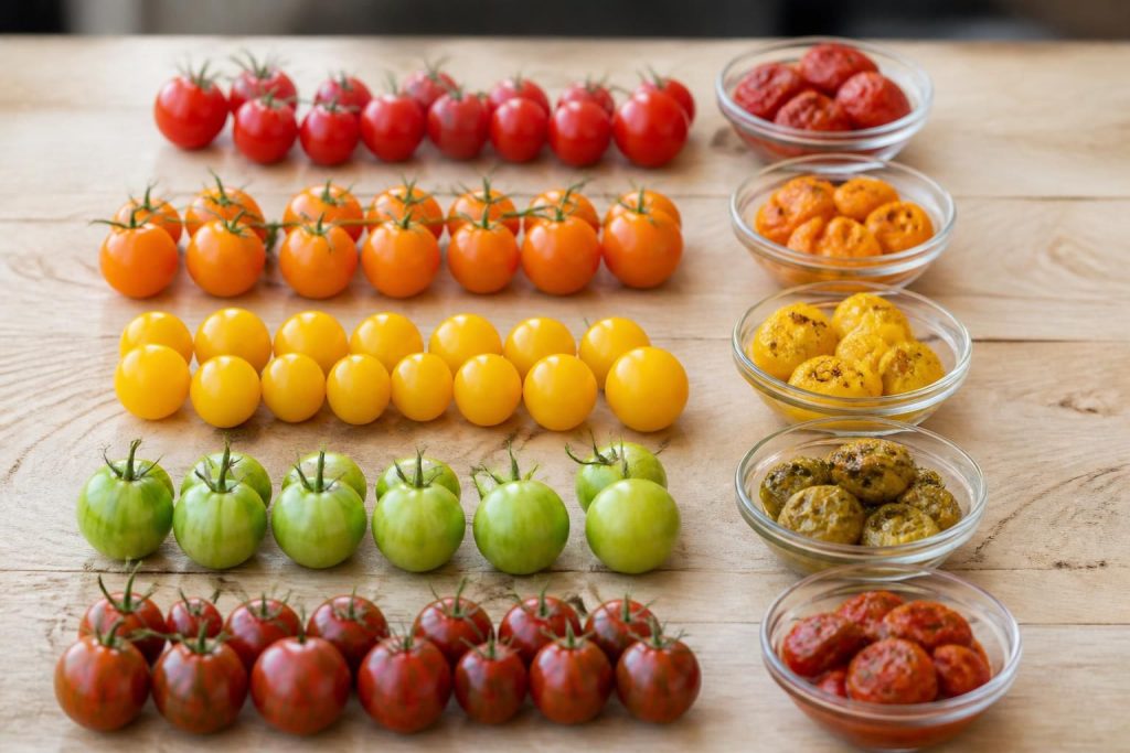 découvrez les calories de la tomate cerise ainsi que ses valeurs nutritionnelles détaillées en fonction de la variété et du mode de cuisson.